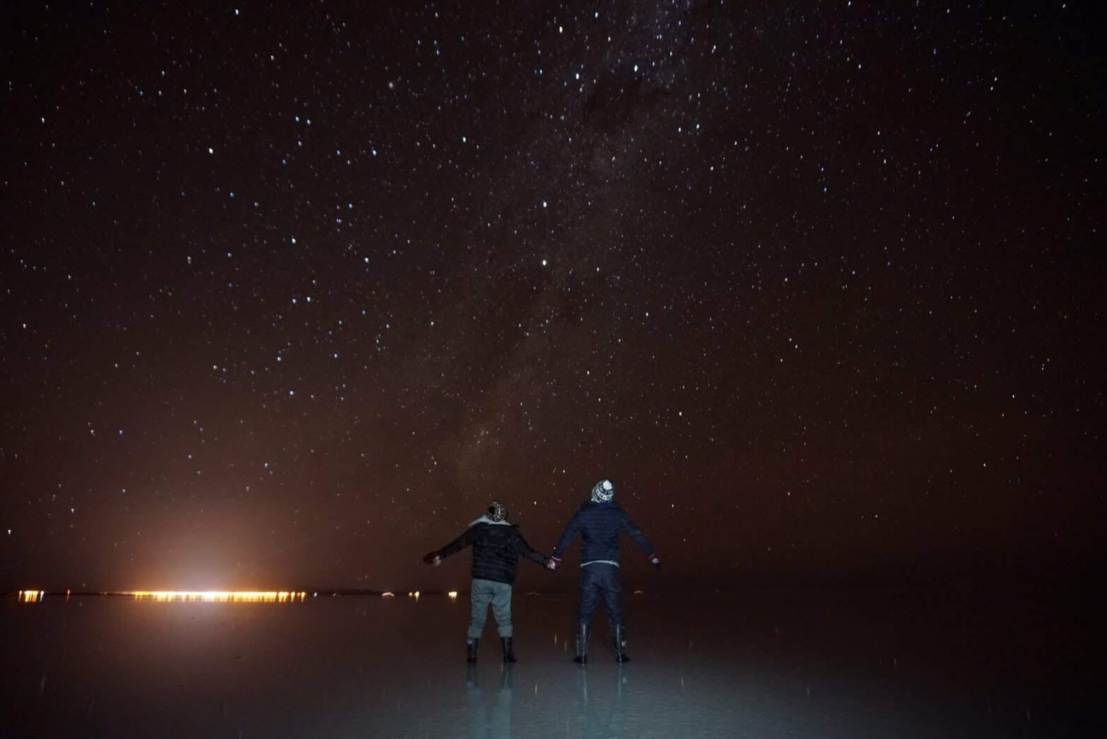 ウユニ塩湖の星空