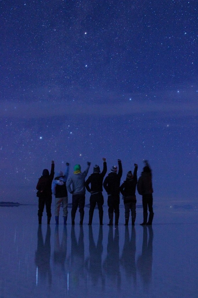 ウユニ塩湖の星空